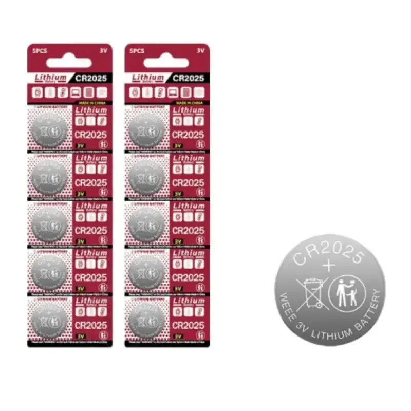 10PCS 3V CR2025 Lithium Button Battery DL2025 BR2025 5003LC LM2025 CR 2025 Coin Cell Watch Batteries For Toys Clock Computer