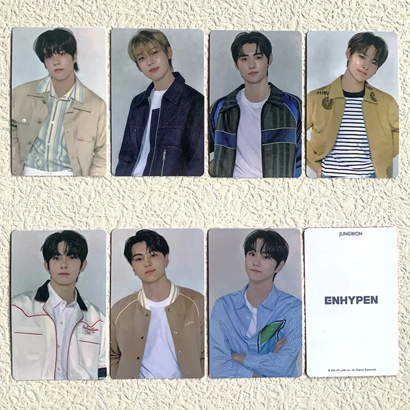 

7Pcs/Set Kpop Photocards Self Made Double Side HD Lomo Cards JUNGWON HEESEUNG Postcards For Fans Collection Gift