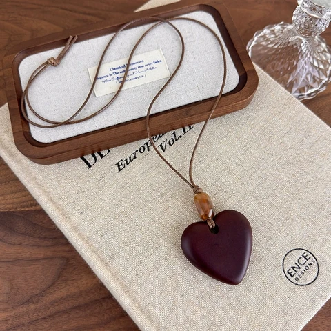 Деревянный кулон imixlot сердце