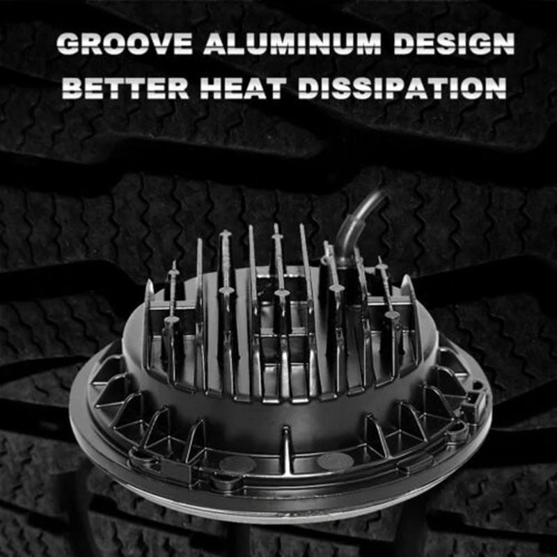 7Inch 80W LED Headlight Kit 4.5 Inch 60W Fog Light Passing Lamp For