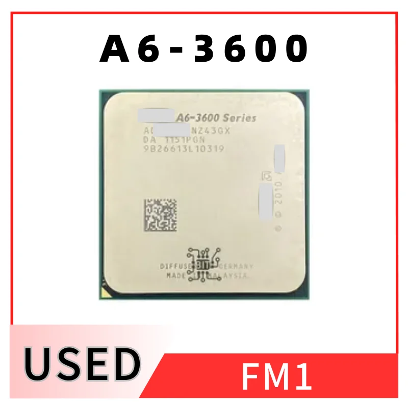 

A6-Series A6-3600 A6 3600 2.1 GHz Quad-Core CPU Processor AD3600OJZ43GX Socket FM1
