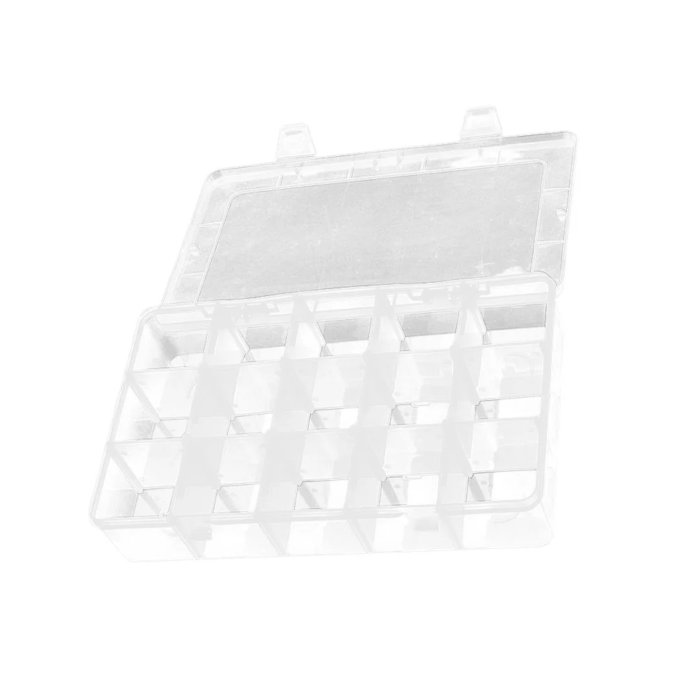 

Clear Box Organizer Storage Container with Removable Dividers for Beads Small Items Tools