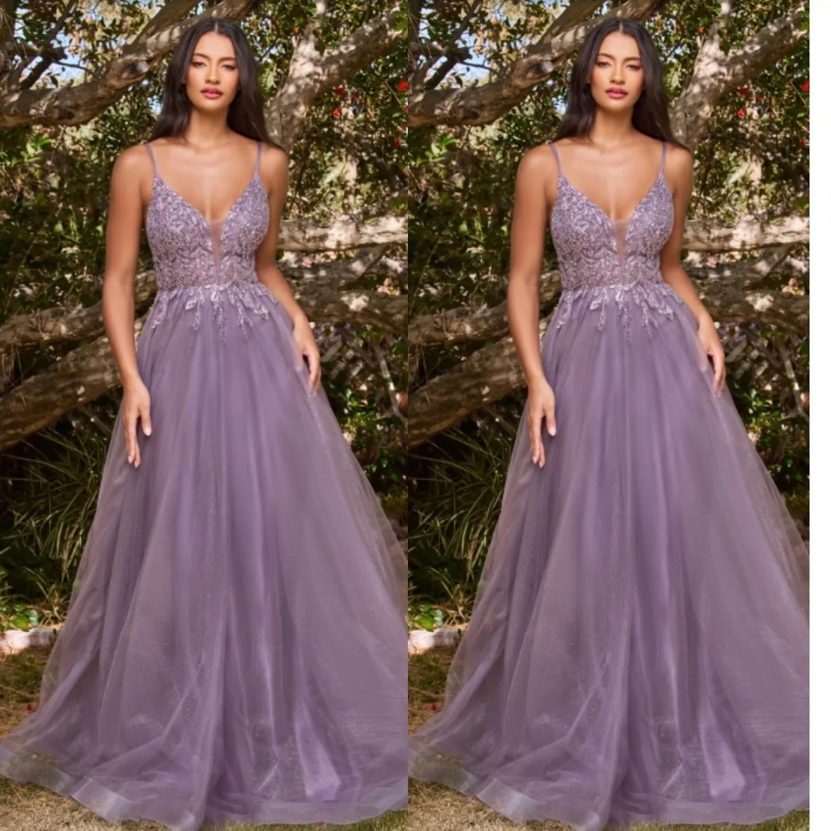 

Spaghetti Strap Prom Dress Lace Appliques Tulle Stunning Maxi Gown Sleeveless Fairy Backless Handmade Robe De Mariée