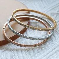 new arrival stainless steel gold plated bracelets fashion classic crystal bangles for men women jewelry gifts