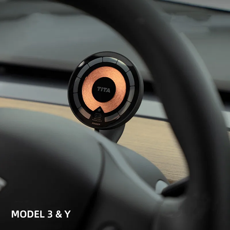 

TEFUN Magnetic Wireless Car Charger Mount Adsorbable Smartphone Holder for Tesla Model 3 Y 2023 Car Phone Holder Accessoires