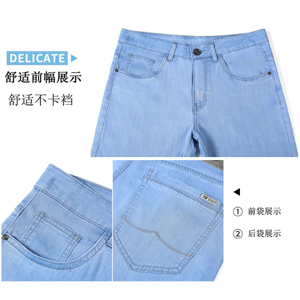 2023 New Summer Jeans Shorts Men's Korean Fashion Trend Loose Straight Pants Casual Jean Trousers Hip Hop Beach Denim Clothing