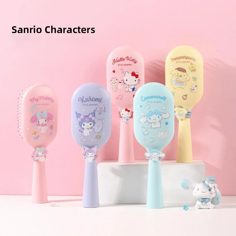 

2022 NEW Kawaii Sanrio Cartoon Hello Kitty Cinnamoroll My Melody Kuromi Air Bag Comb Lovely Scalp Hair Massage Air Cushion Comb