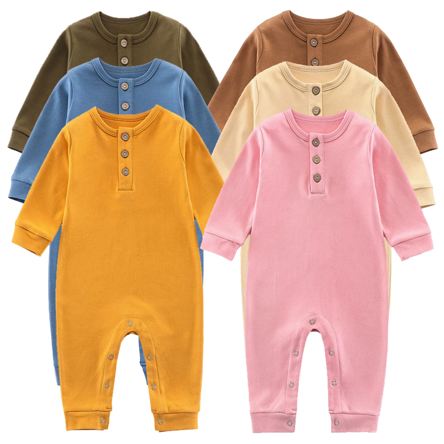 

Baby Rompers Newborn Sleepsuits 100% Cotton Soft Pajamas Long Sleeved Sleepwear Jumpsuits Ropa De Bebe Grows Growing Outfits