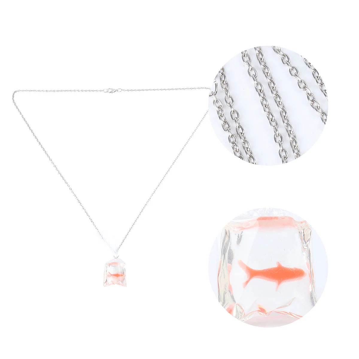 

Necklace with Goldfish Pendant in a Bag Necklace Goldfish Necklace for