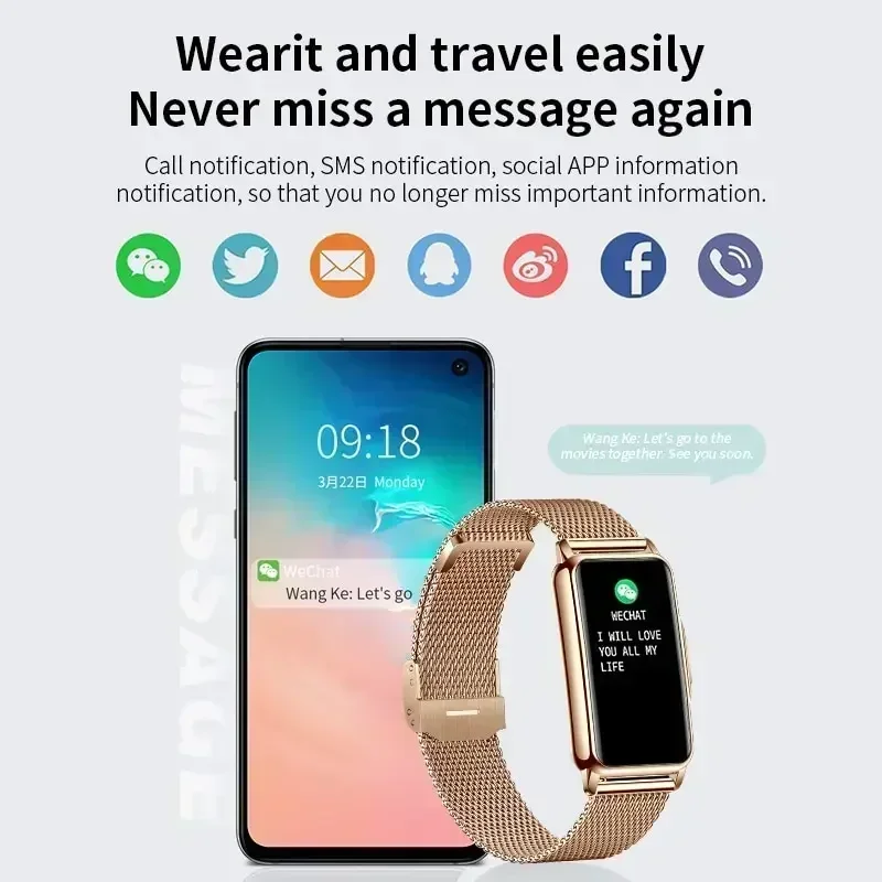 Фото Смарт-часы Xiaomi для женщин и мужчин, подключенный через Bluetooth телефон, музыка, фитнес, все спортивные браслеты, монитор сна, мужские умные часы для женщин №3