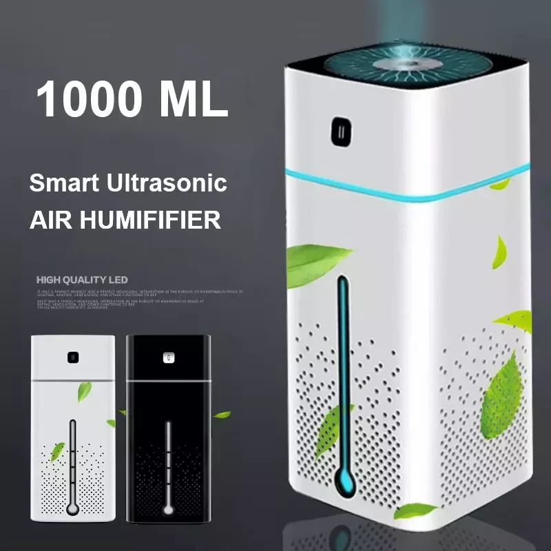 

NEW2023 New in Air Humidifier Diffuser Mute 7 Color Night Light 1000ML Mini Aromatherapy Diffusers Cool Mist Maker Home Purifier