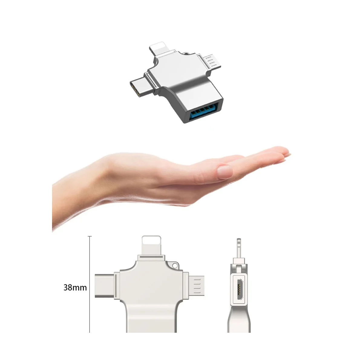 

SD Card Reader Micro-Card Adapter 4 in 1 USB 3.0 Micro-Sd to USB Cardreader USB for Apple Interface OTG Adaptador