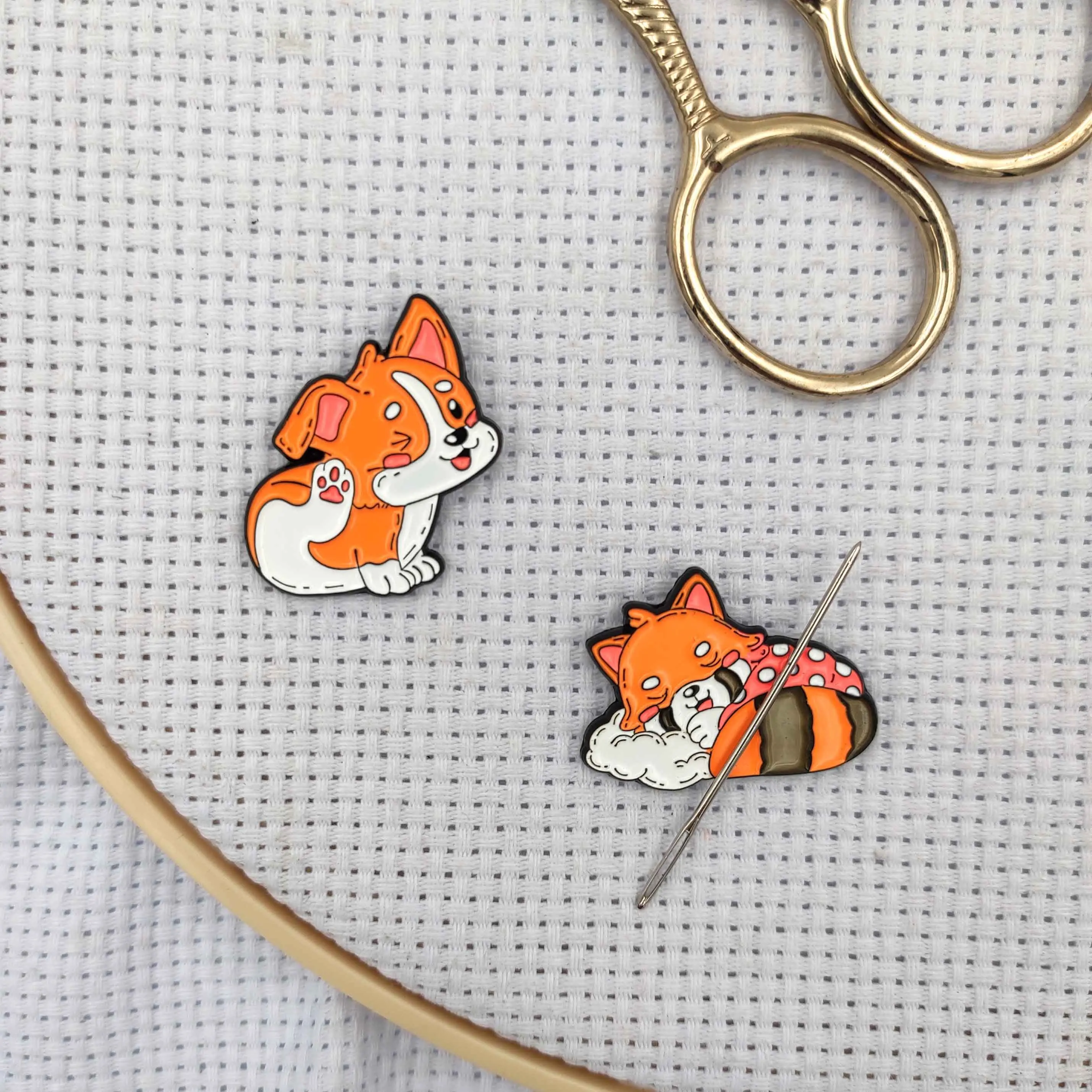 

Магнитный держатель иглы для вышивки с котом, игла для крестика, милая игла для шитья