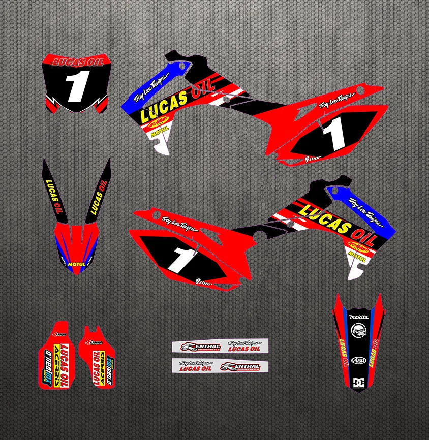 Наборы наклеек подходящие для Honda CRF450R CRF450 2013 2014 2015 2016 CRF250R CRF250 2017 - купить по
