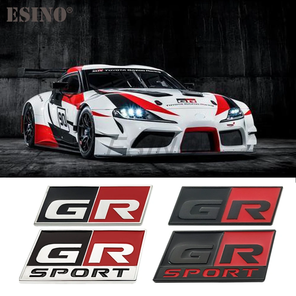 

40 x Gazoo Racing GR GR MN 3D Car Front Grill Zinc Alloy Badges Adhensive Metal Emblems Decals for Toyota Supra AE86 GT86