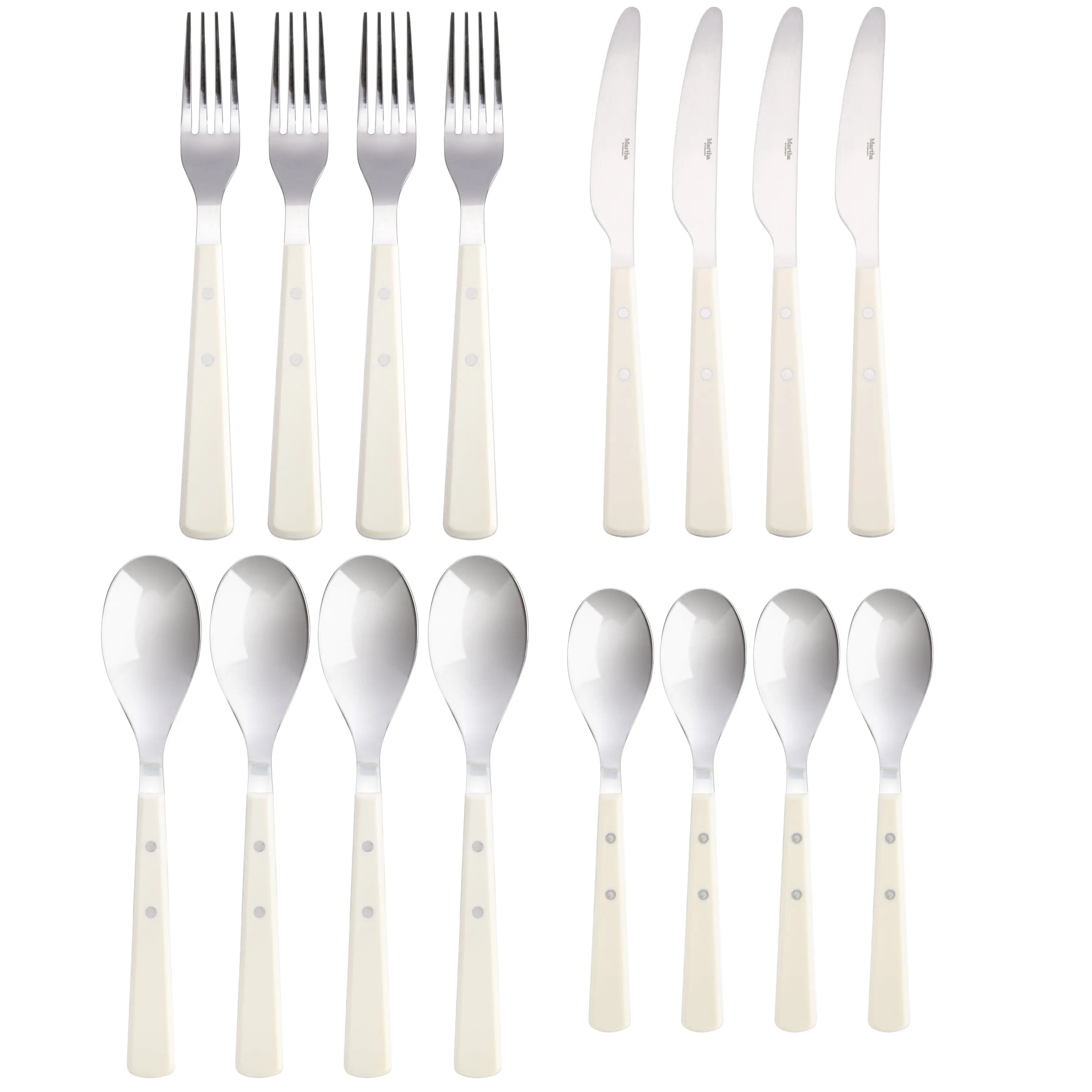 

Steffi burg 16-Piece Linen Stainless Steel Flatware Set