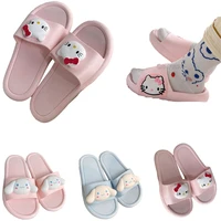 kawaii sanriod slippers cute hellow kittys my melody cinnamoroll cartoon animation light sandals plush toys for girls gift