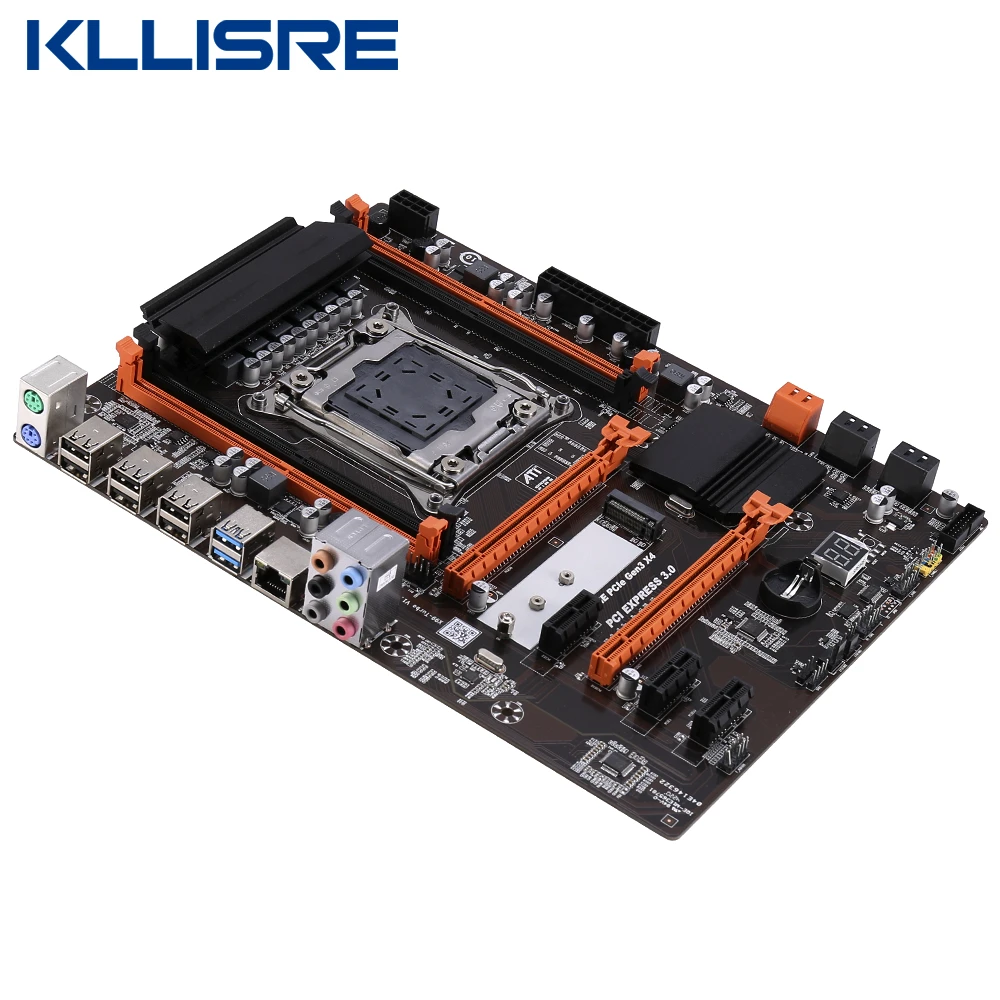 Материнская плата Kllisre X99 LGA 2011-3 с разъемом M.2 NVME поддержка Wi-Fi двухканальный DDR4 ECC
