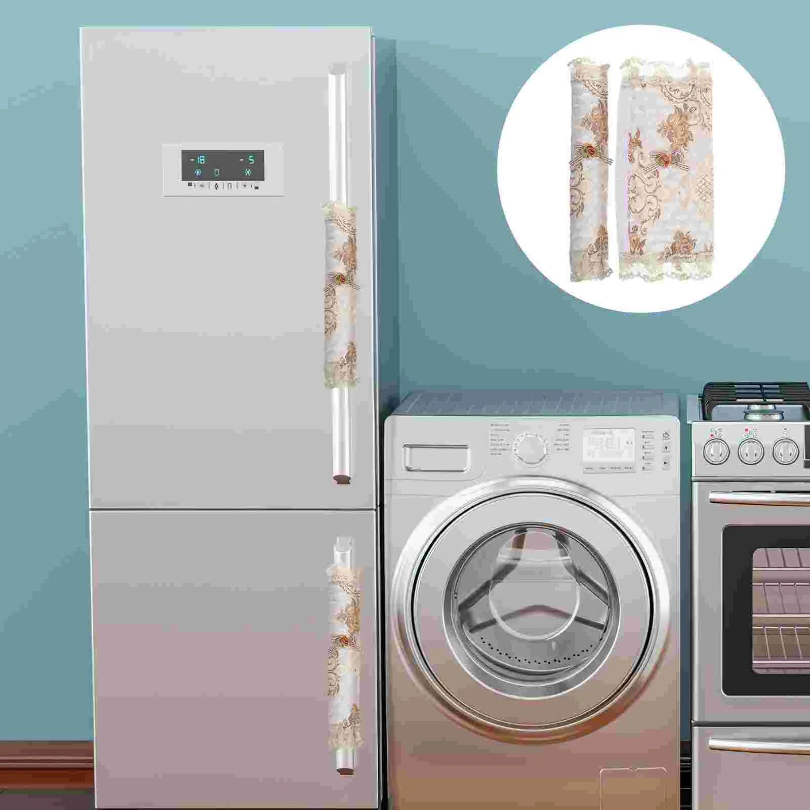 

Handle Door Covers Cover Fridge Refrigerator Protector Appliance Kitchen Freezer Microwave Cloth Oven Protectors Decor