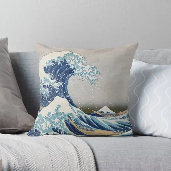 

Under The Wave Off Kanagawa The Great Printing Throw Pillow Cover Decorative Throw Car Wedding Sofa Anime Pillows not include