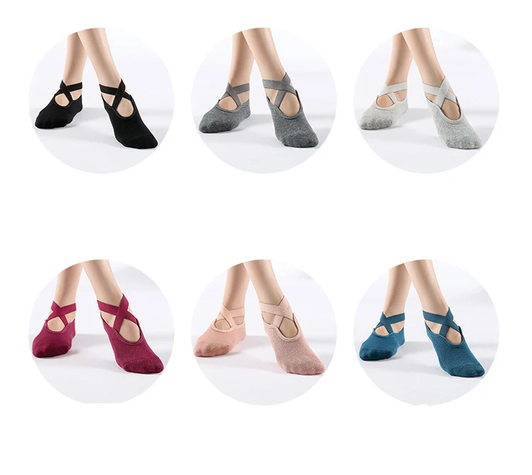Sport Socks Yoga Sock Professional Women Non-slip Ladies Dance Sweat-absorbing Sport Trampoline Slippers Fashion crew skateboard