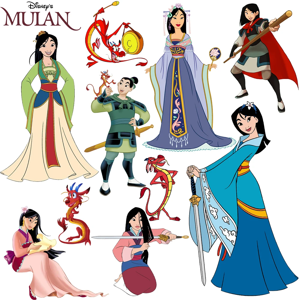 

Термоклейкие нашивки Disney Hua Mulan, термотрансферные наклейки для одежды