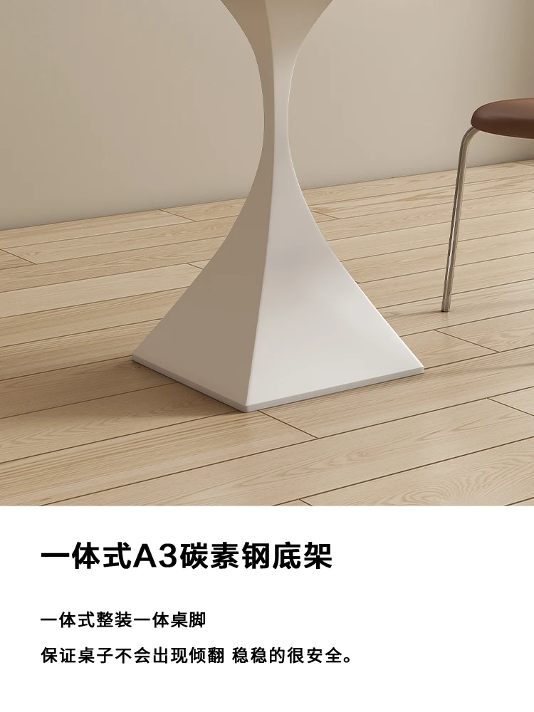 Кремовый ветер сланцевый обеденный круглый французский белый стол для