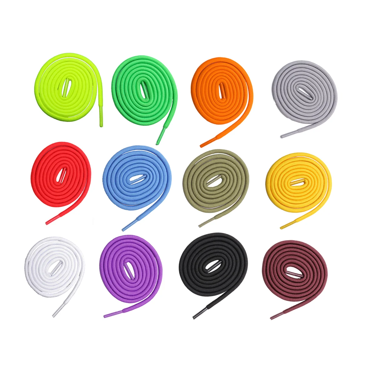 12 Pairs of Shoelaces Replacement Round Round Shoelaces Bootlaces Shoestring for Sports Shoes