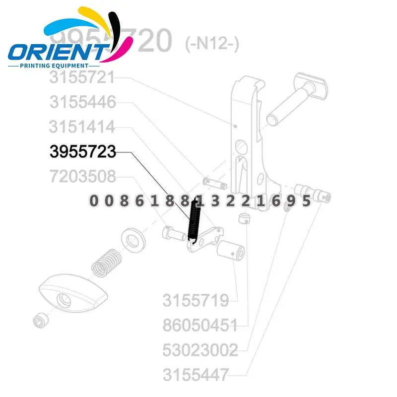 

3955723 компрессионная пружина ST43 для Hohner Прошитые детали Hohner
