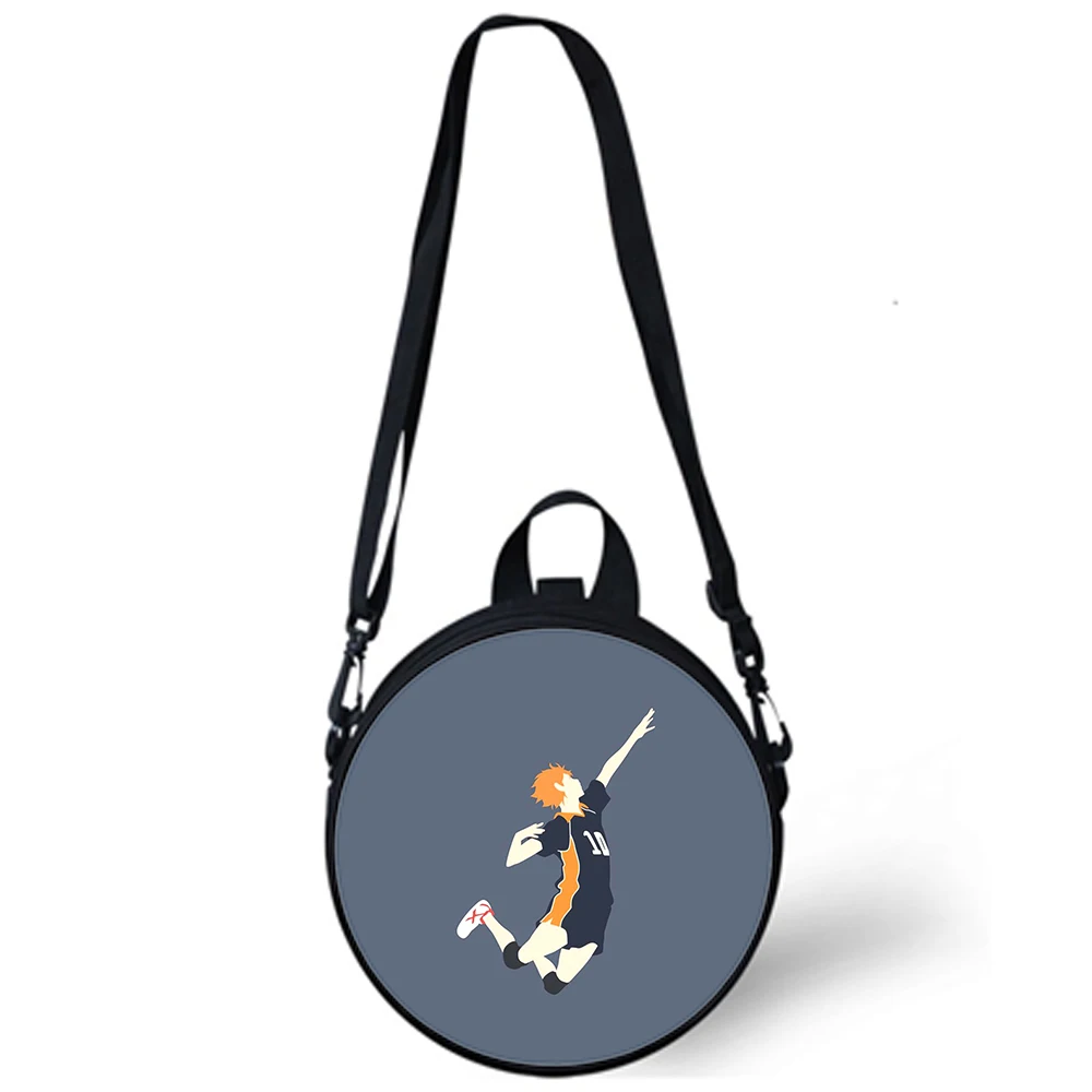 Anime Haikyuu Child kindergarten Bag 3D Print Crossbody Shoulder Bags For School Women Mini Round Bagpacks Rugtas Bag