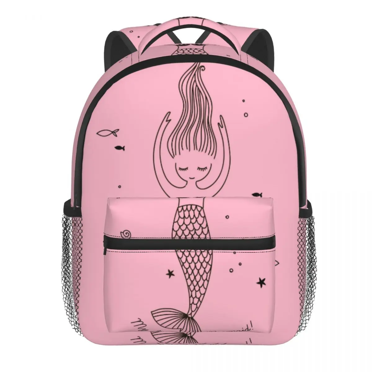 Little Cute Mermaid Illustration Baby Backpack Kindergarten Schoolbag Kids Children School Bag