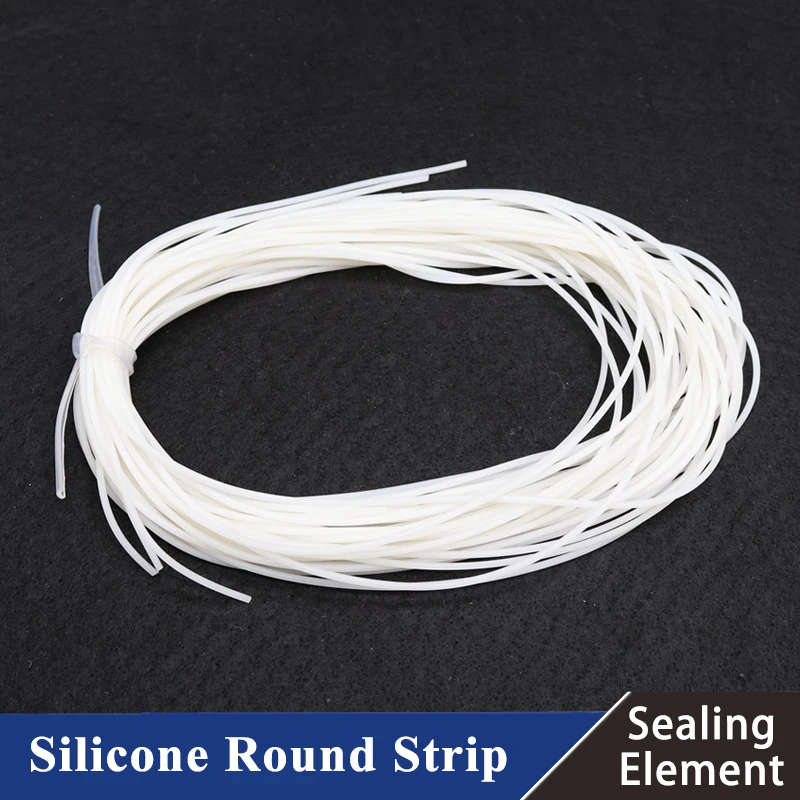 

1/5M Dia 1/2//3/4/5/6/7/10/11/12/14//15/16/18/20/25mm Silicone Solid Round Seal Strip Seal O ring High Temperature Resist White