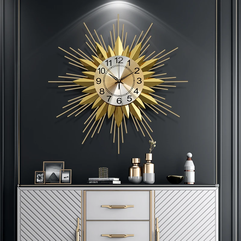 

Nordic Luxury Wall Clock Household Personality Creative Silent Clock Living Room Horloge Murale Design Moderne Mechanism