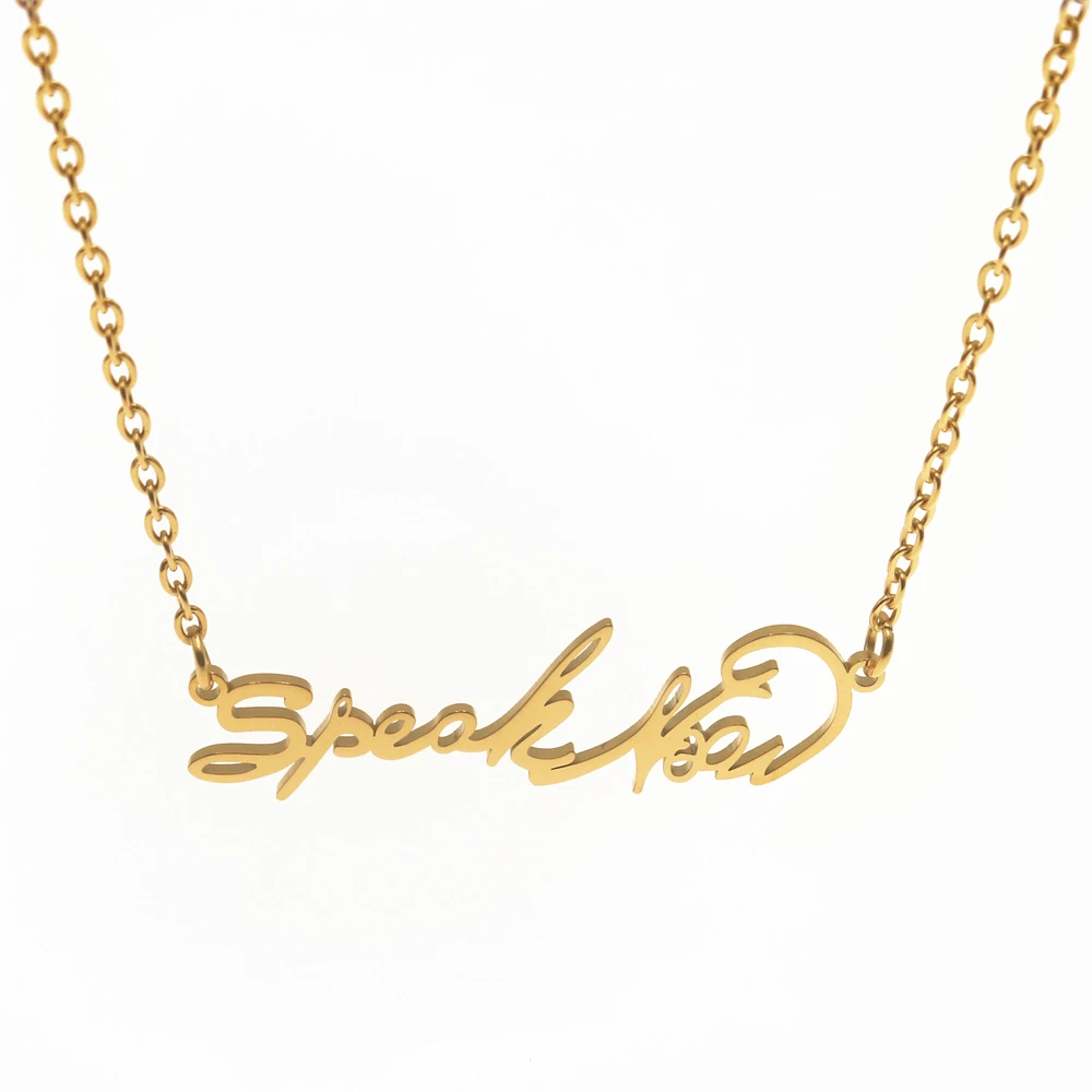 Fashion TS Inspired Speak Now Necklace Tour Concert Gifts for Music Fans Lover Stainless Steel Necklace SWIFTIE Outfit Jewelry