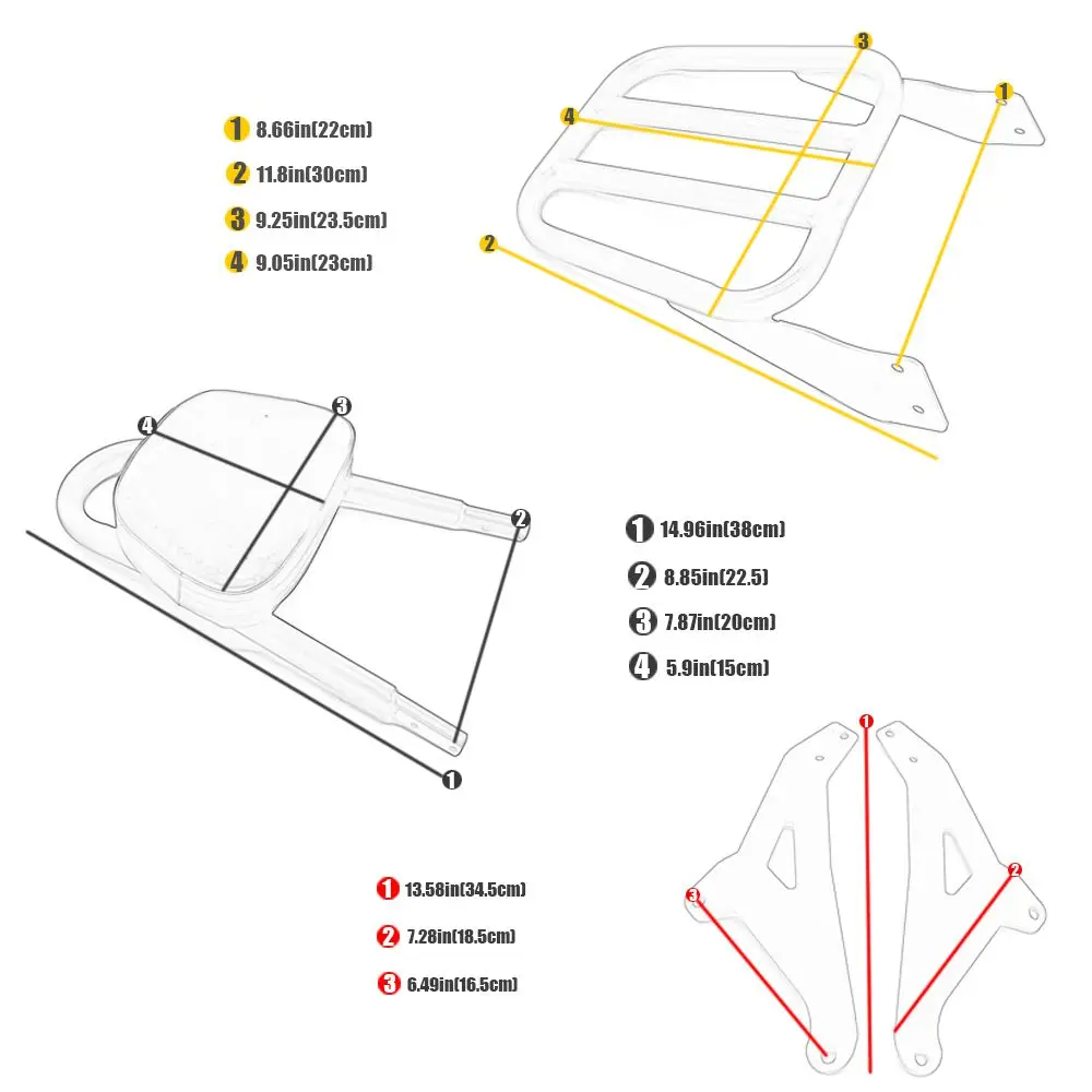 Съемная спинка для мотоцикла Yamaha Stryker 1300 XVS1300 XVS все годы работы