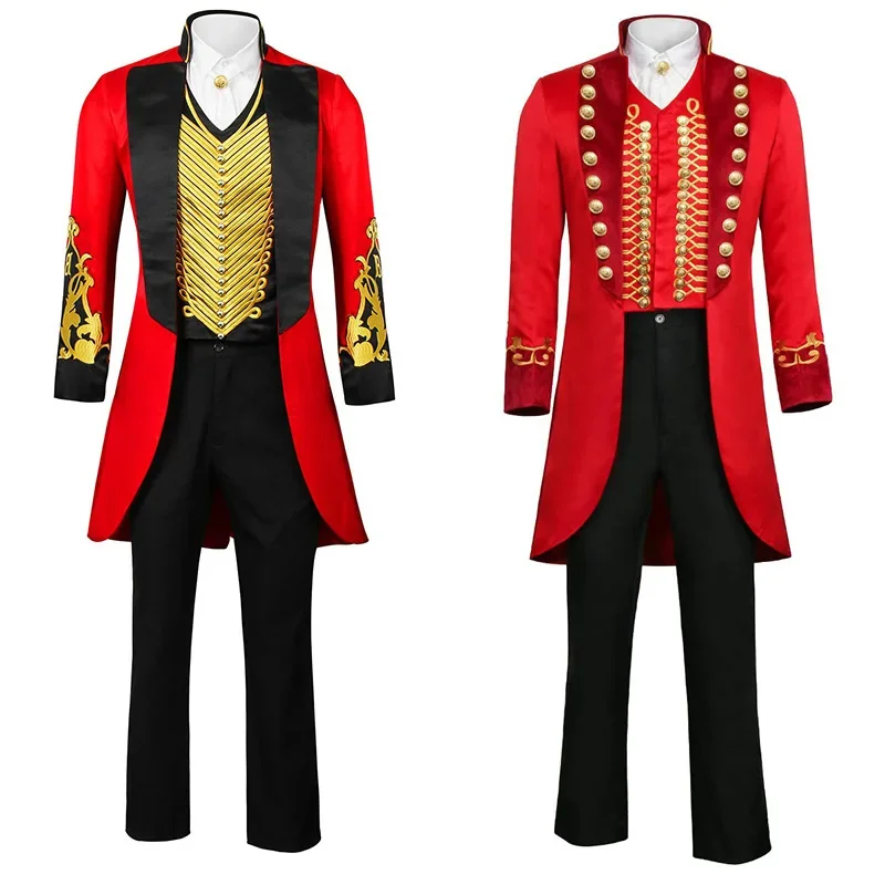 

New The Greatest Showman P.T. Barnum Cosplay Costume Outfit Adult Men Full Set Uniform Halloween Carnival Cosplay