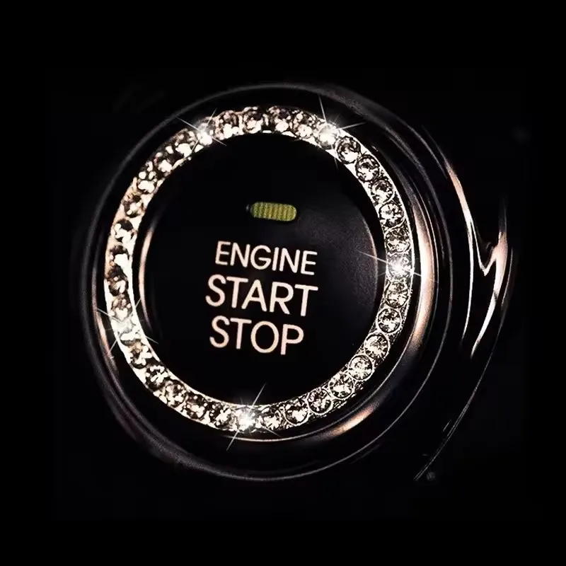 Кристалл зажигания двигателя Onekey Start Stop кнопочный переключатель Защитная крышка