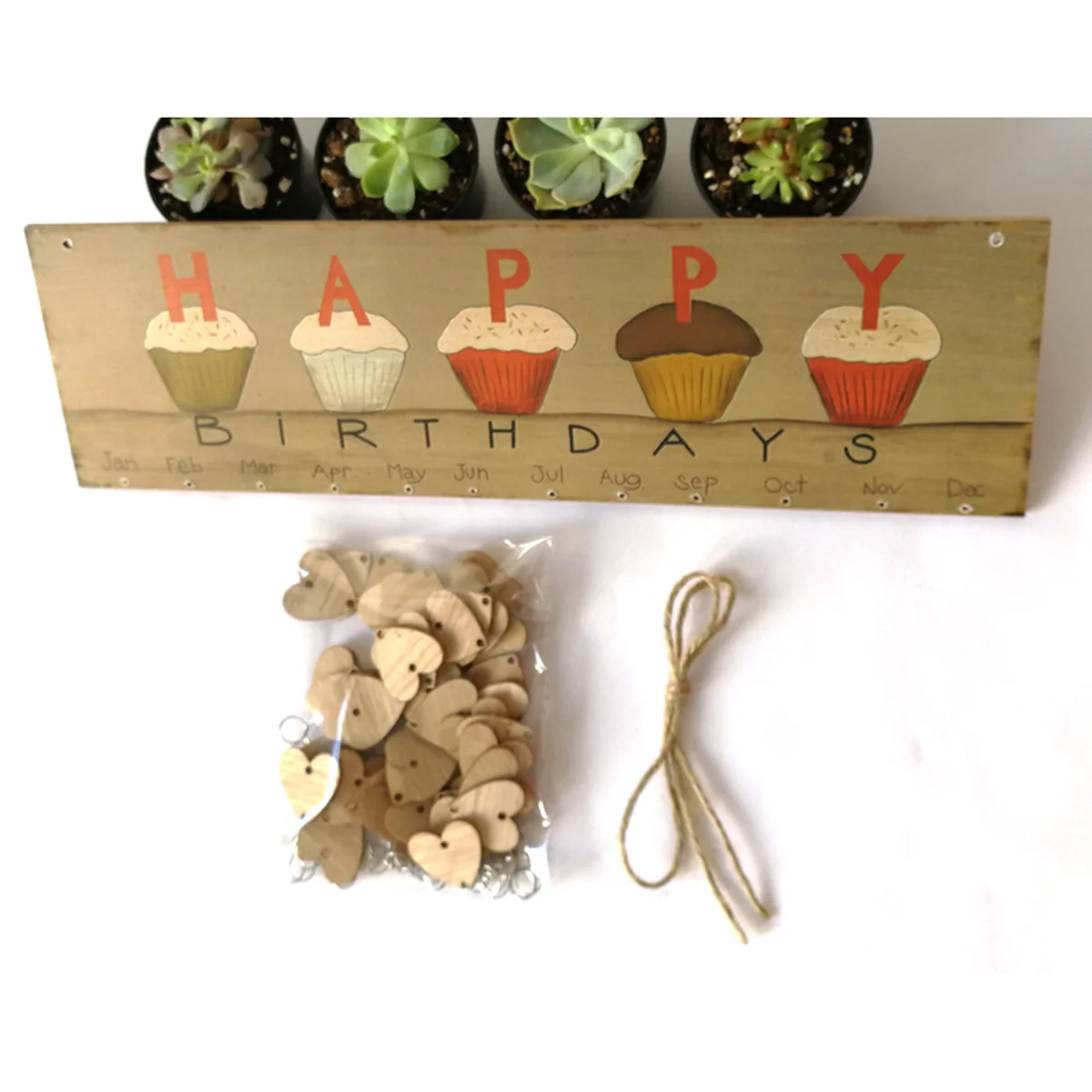 Календарь на день рождения украшение деревянная подвесная рабочая доска