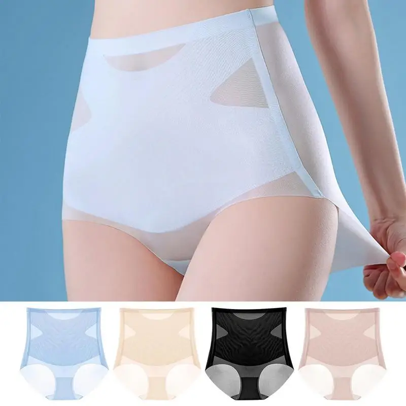 

Tummy Control Shapewear Shorts Magnet Shaping Panties Compression Ice Silk Underwear Body Shaper Comfortable High Waist