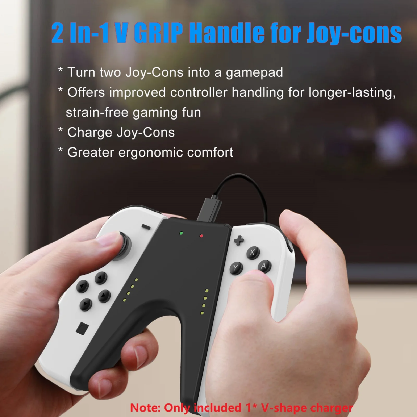 Зарядная ручка с портом Type C для контроллера Nintendo Switch OLED Joycon