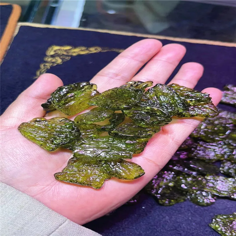 

Moldavite Pendant Green Irregular Shape Moldavite Czech Meteorite Raw Rough Crystal Energy Stone for Art Jewelry Making