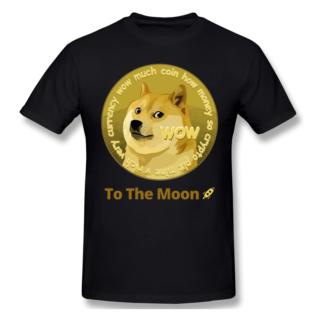 

Dogecoin 2020 New Arrival T-Shirt Dogecoin To The Moon! Crewneck for Men