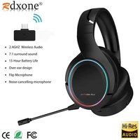 2 4G Wireless Gaming Headset 3 5mm Wired Sport Headset Over Ear Headset With Mic 7 1 Surround for PS5 PS4 Laptop