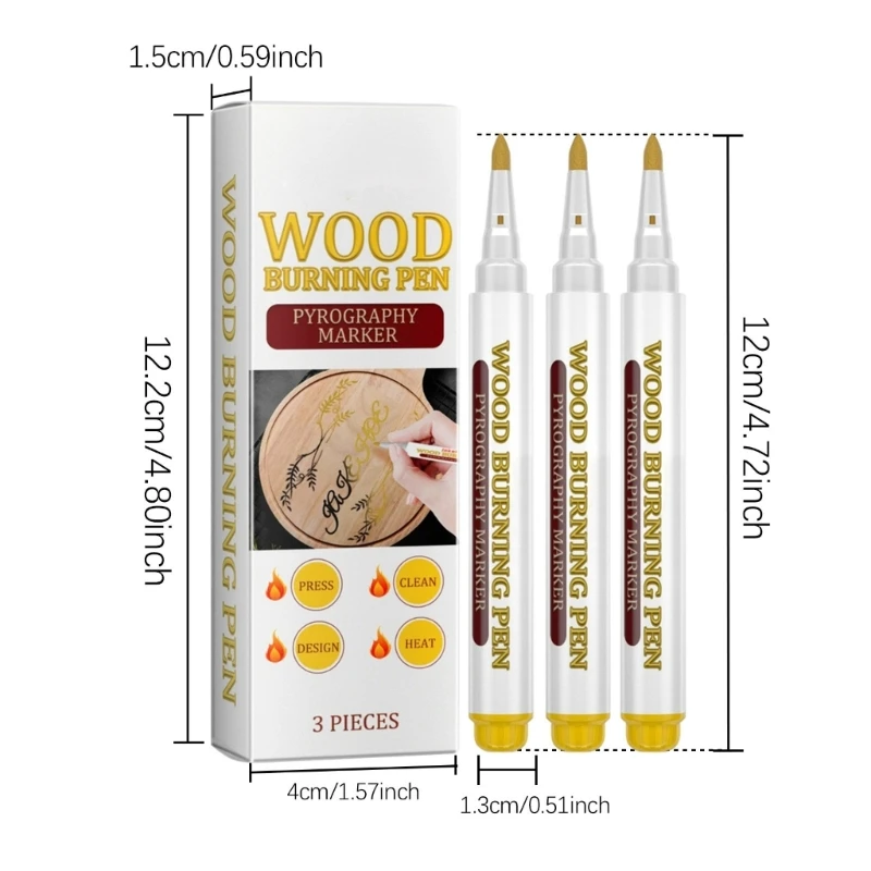 3/9 шт./компл. ручка для выжигания по дереву маркер пирографии в