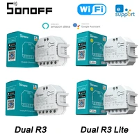 sonoff dualr3 dual relay module wifi diy mini switch two way power metering 2 gang way switch timing smart home ewelink app