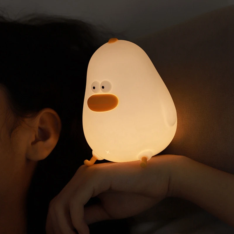 Акция! Ночник "Спящая курица" для рабочего стола, прикроватный интеллектуальный датчик поглаживания для спальни, кормления младенца в ночное время.