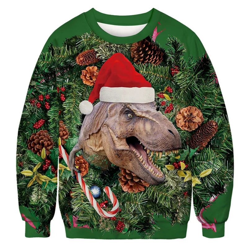 

Christmas 3D Print Men's Hoodie Pure Cotton O-Neck Comfortable Long Sleeve Loose Sweatshirts Oversized Men Women Clothing S-3XL