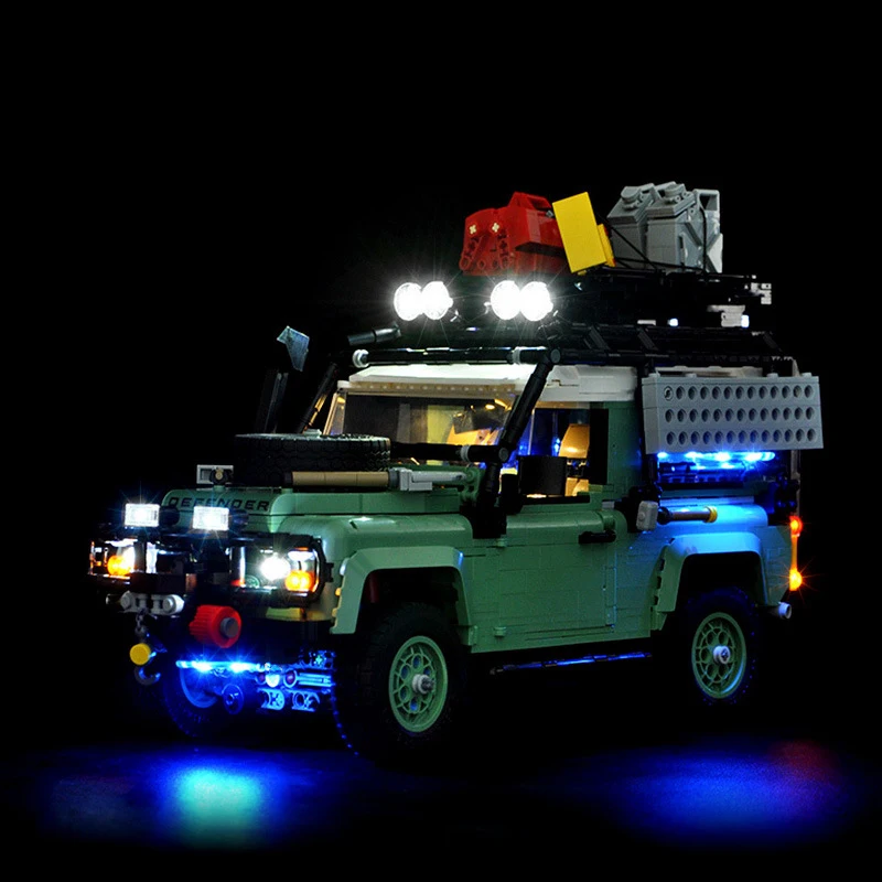 

Комплект светодиодного освещения для 10317 Land Rover Defender 90, эксперт-ведущий внедорожник, светодиодные кирпичи (только светодиодный фонарь)