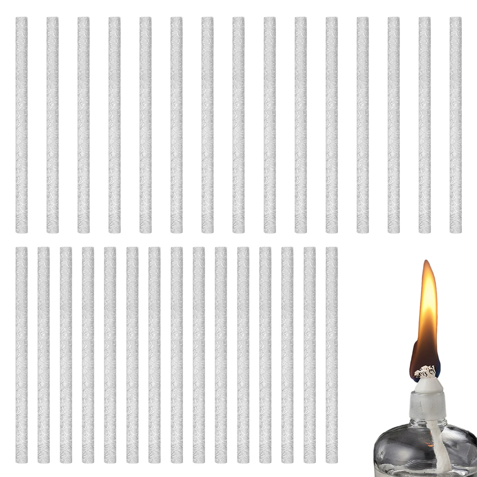 

30pcs Fiberglass Torch Wicks Wine Bottle Torch Replacement Wicks DIY Oil Lamps Replacement Wick For Torch Patio Torch Lights