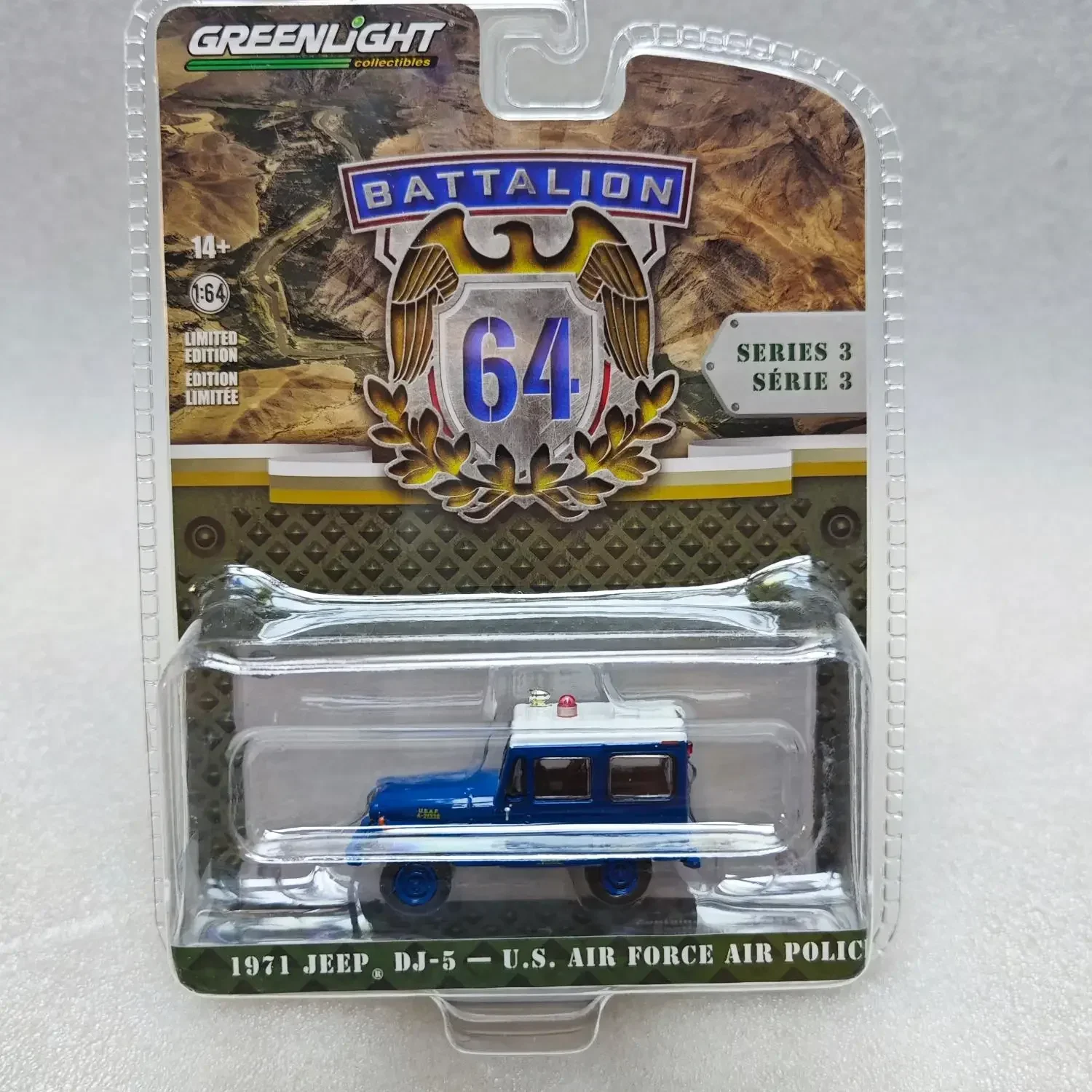 1:64 1971 Jeep DJ-5-US. ВВС США полиция высокая имитация сплава модель автомобиля